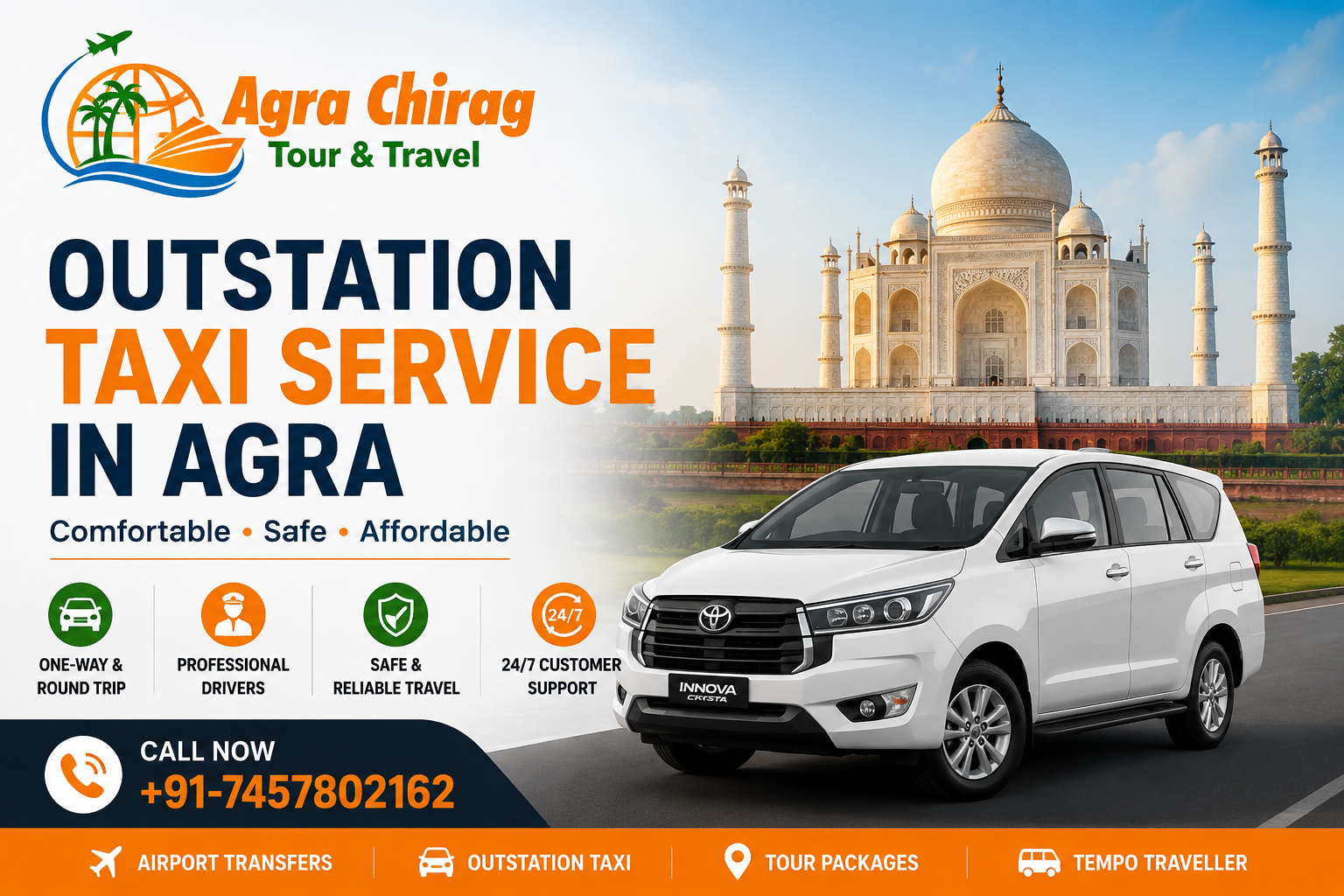 Best Outstation Taxi Service in Agra for Comfortable Long-Distance Travel